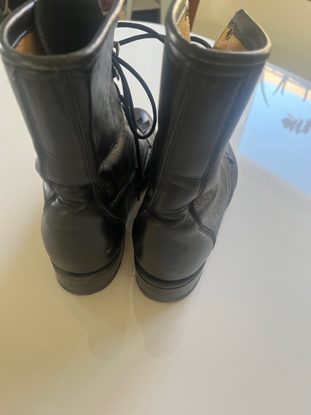 Laredo Women's Black Lace-Up Leather Roper Ankle Boots 7 medium width - Picture 6 of 9
